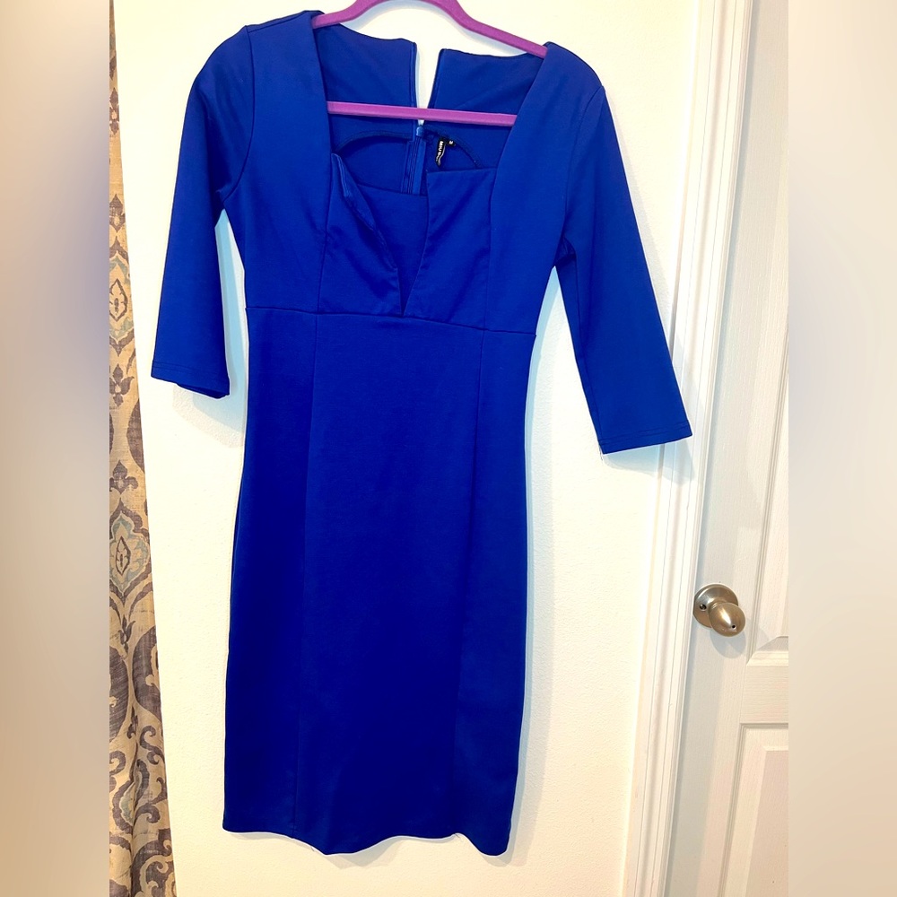 Blue bodycon dress